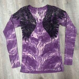 Sinful tie dye wings shirt